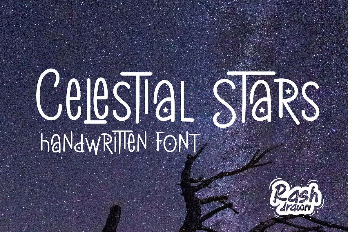 Celestial stars, a Font by Rashdrawn (Photo 1 of 4)