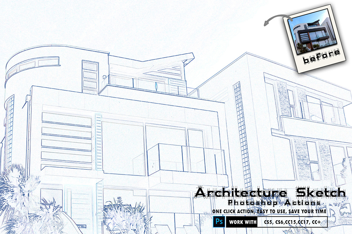 30 Modern Sketch Photoshop Actions, an Action Add-On by Jacpot007 (Photo 24 of 26)