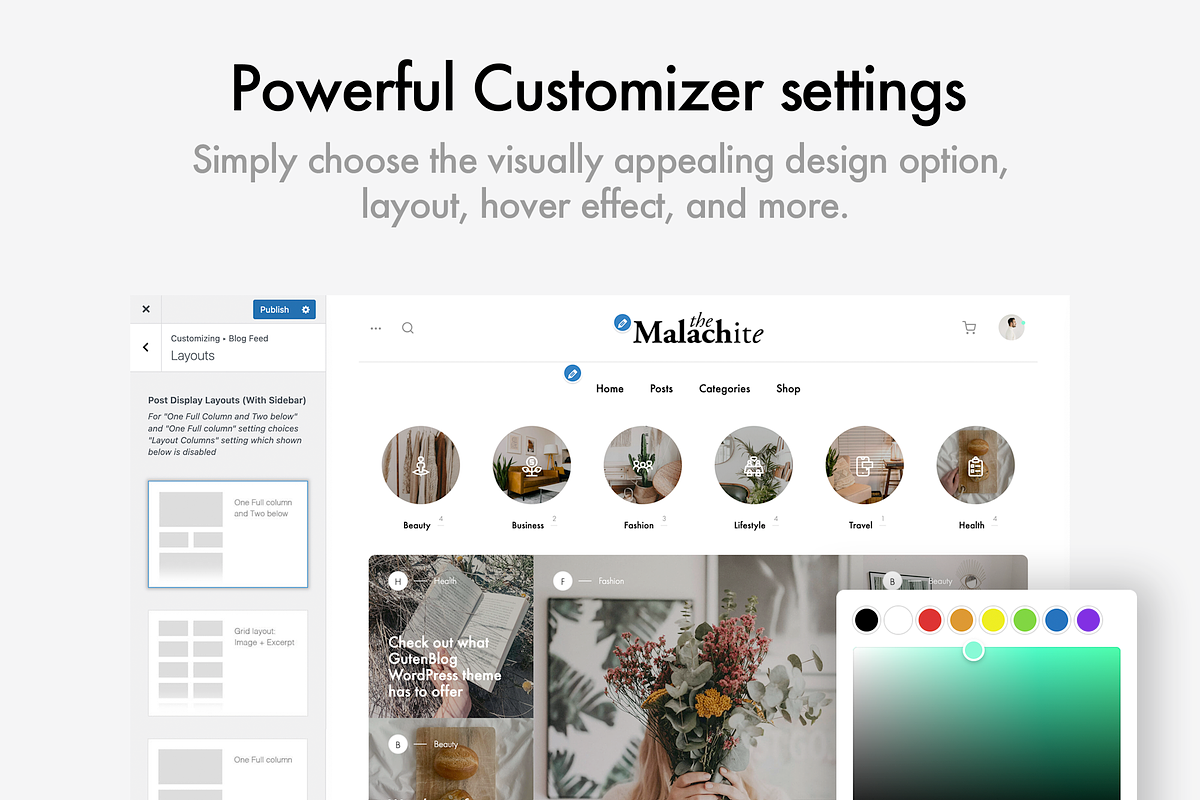 Malachite - WordPress Blog Theme WP, a WordPress Template by WordPressTheme (Photo 2 of 8)