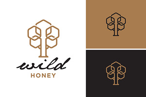 Wild Forest Honey On Tree Logo, a Branding & Logo Template by funpixel