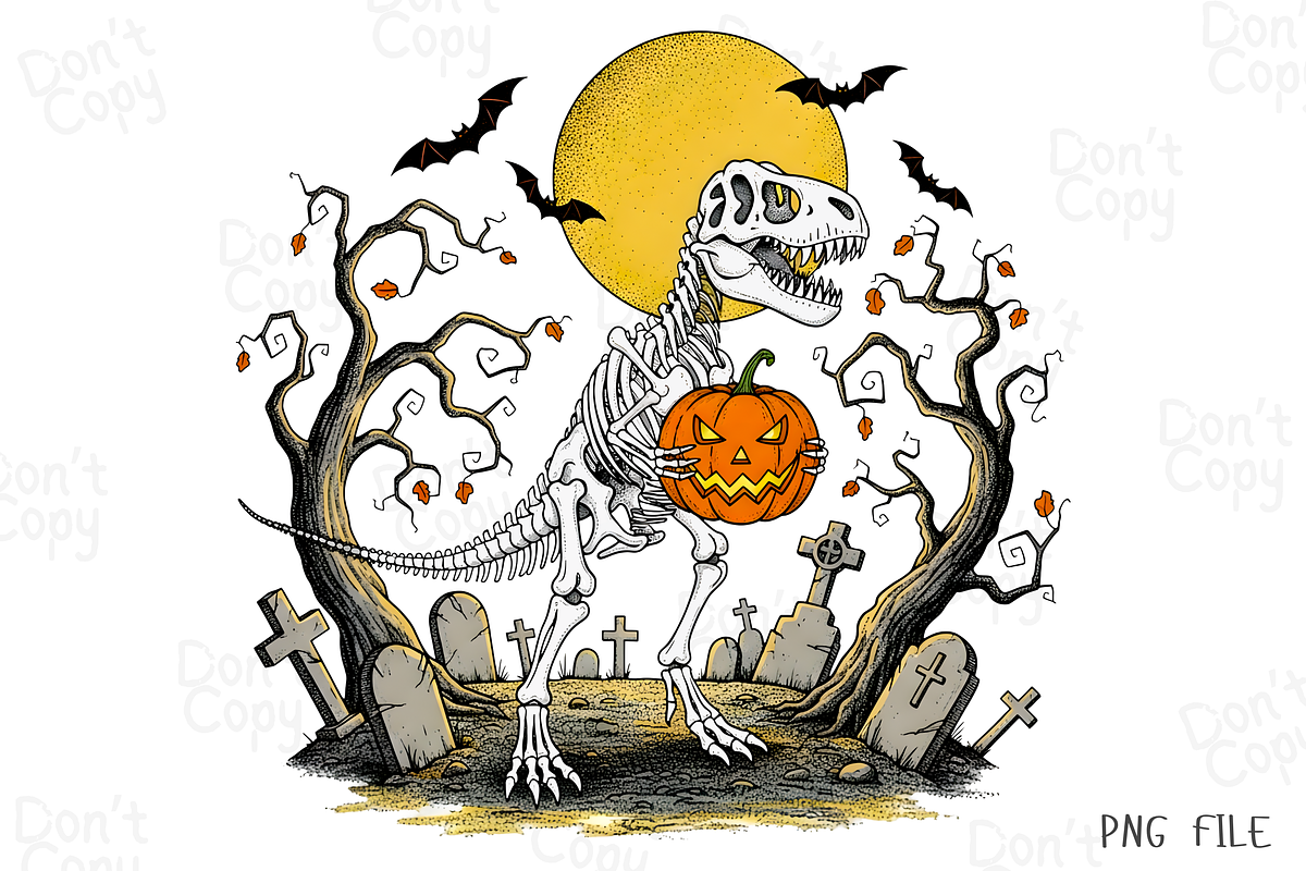 Spooky Saurus Png, a Graphic by Clipart Bloom (Photo 1 of 2)