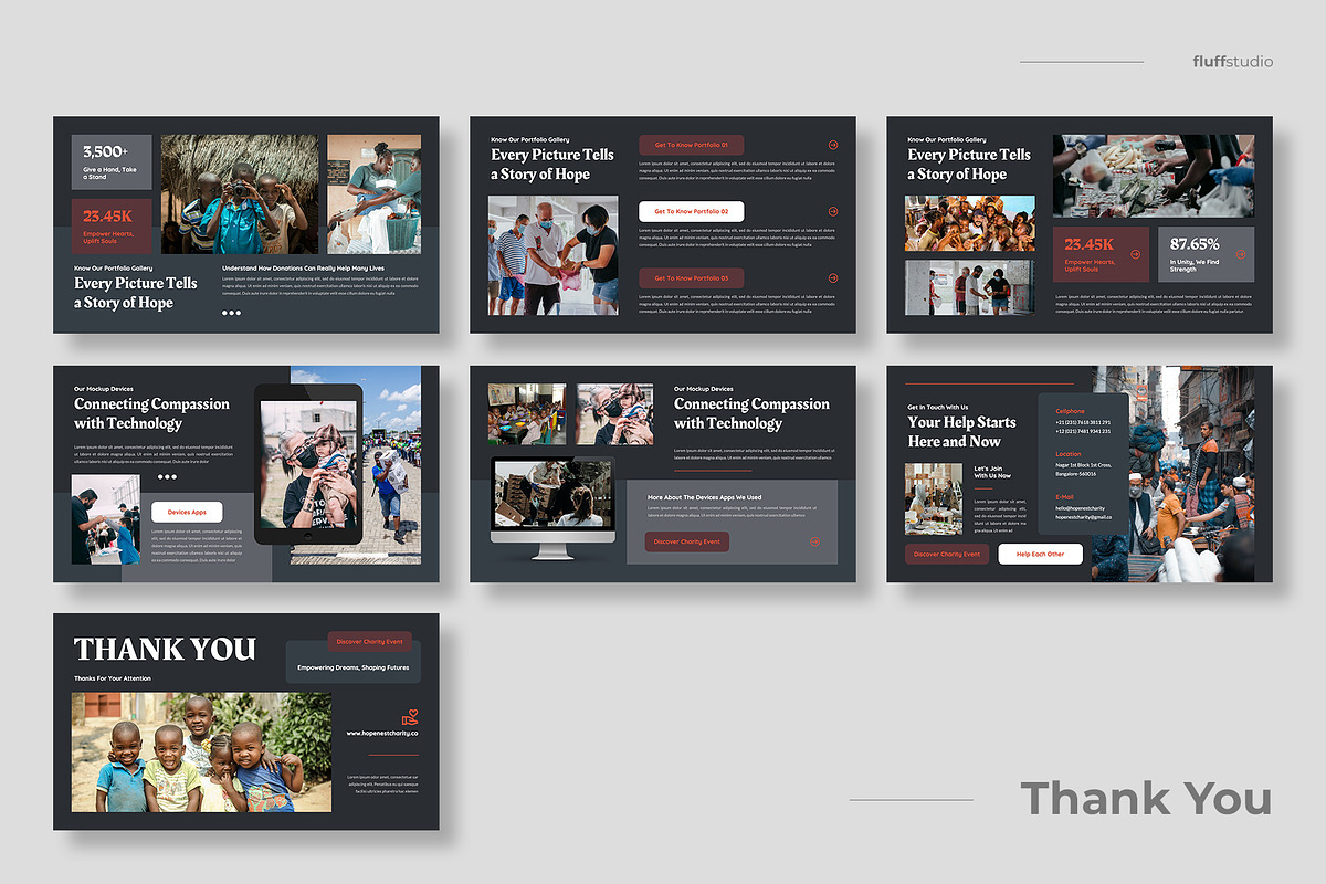 Charity & Non-Profit Powerpoint, a Presentation Template by fluffstudio (Photo 4 of 4)