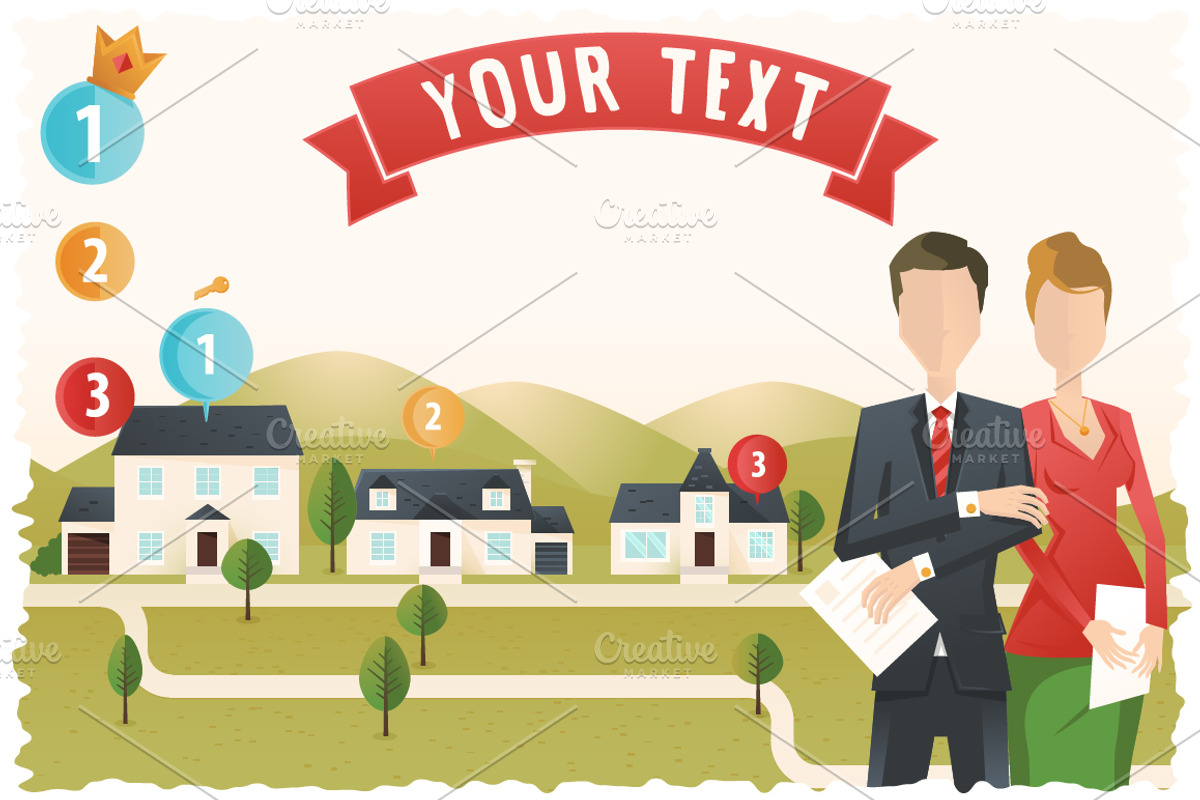Estate agents and houses, a Work Illustration by ANNO Graphics (Photo 1 of 2)