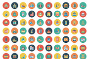 Building Flat Circle icons, an Outline Icon by Dinosoftlabs (Thumbnail 2 of 2)