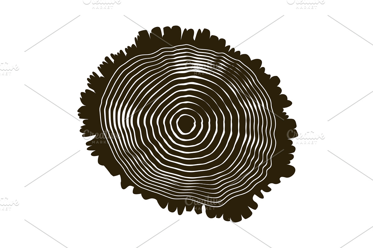 Wooden logs texture. Wood, an Object Illustration by Things for designers
