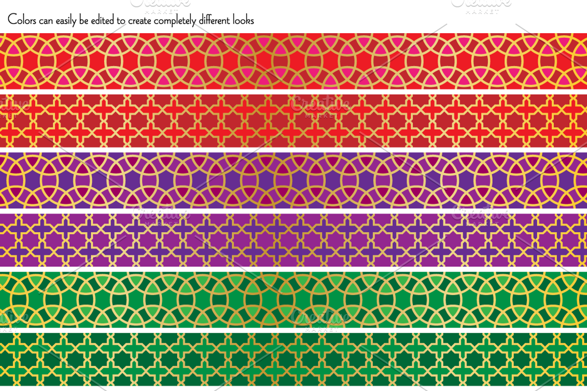 Blue & Gold Moroccan Borders preview 4
