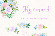 Mermaid baby clipart, an Animal Illustration by heyiamalice (Thumbnail 2 of 13)