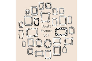 A set of different outline frames, an Illustration by Voodz_shop