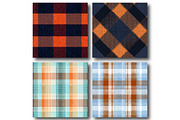 Blue Orange Plaids, an Illustration by DreamPrint404 (Thumbnail 3 of 4)