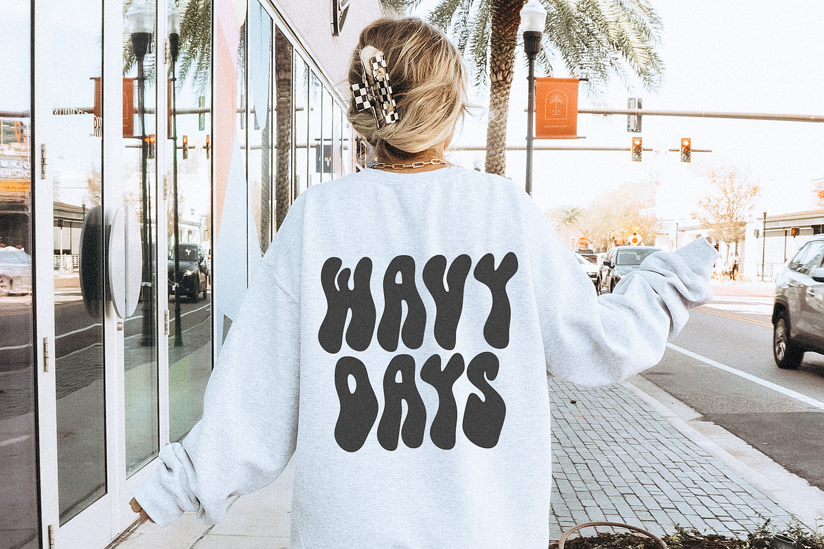 Crazy | Wavy Retro Font, a Sans Serif Font by KA Designs (Photo 2 of 9)