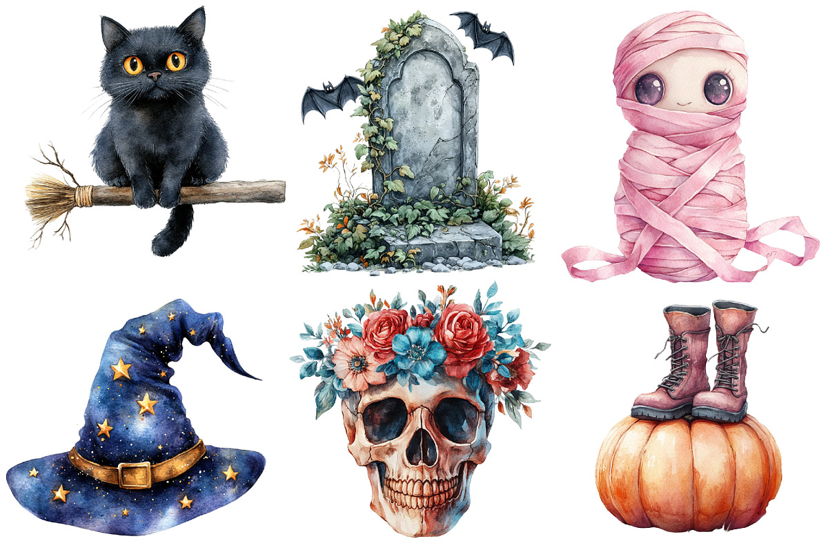 Halloween Designs Clipart, an Illustration by Designworld (Photo 2 of 6)