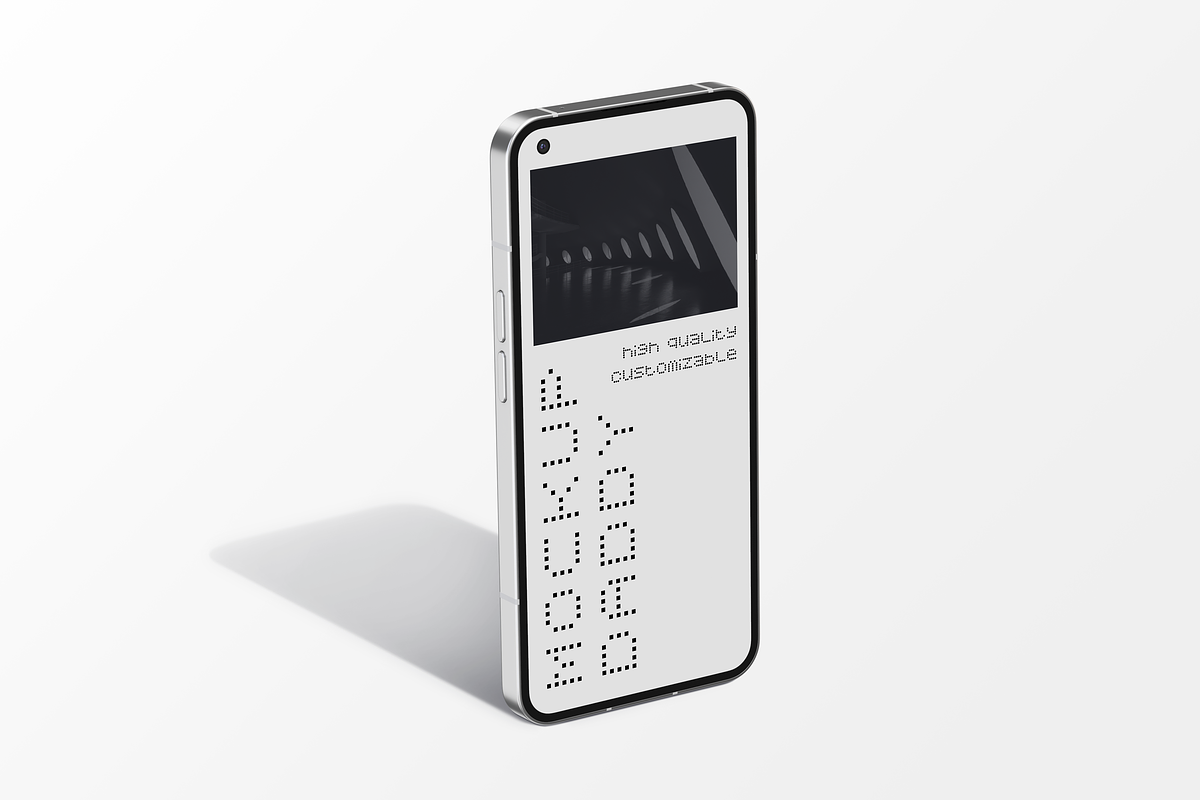 Nothing Phone 1 Mockup, an Android Mockup by Mockupdaddy (Photo 10 of 29)