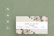 Roses business card template, a Card Template by MH Design Template (Thumbnail 4 of 4)