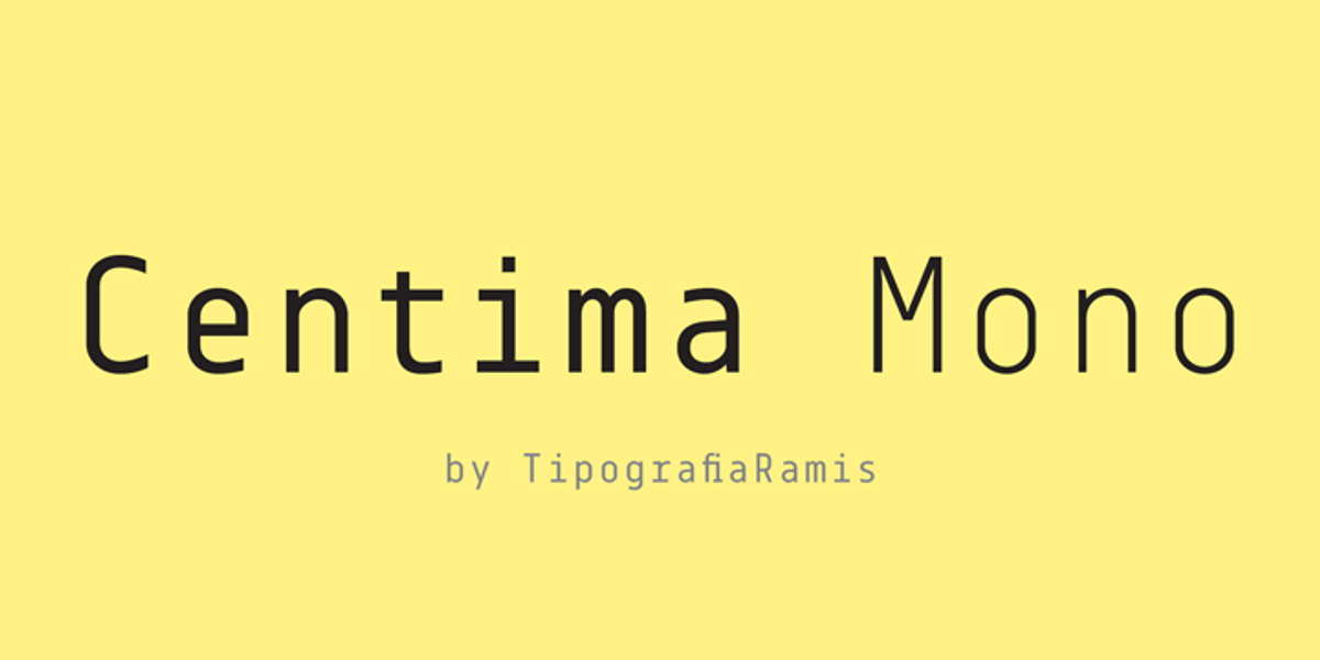 Centima Mono, a Font by TipografiaRamis (Photo 1 of 5)