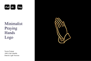 Minimalist Praying Hands Logo, a Branding & Logo Template by Luxury Logos (Thumbnail 1 of 4)