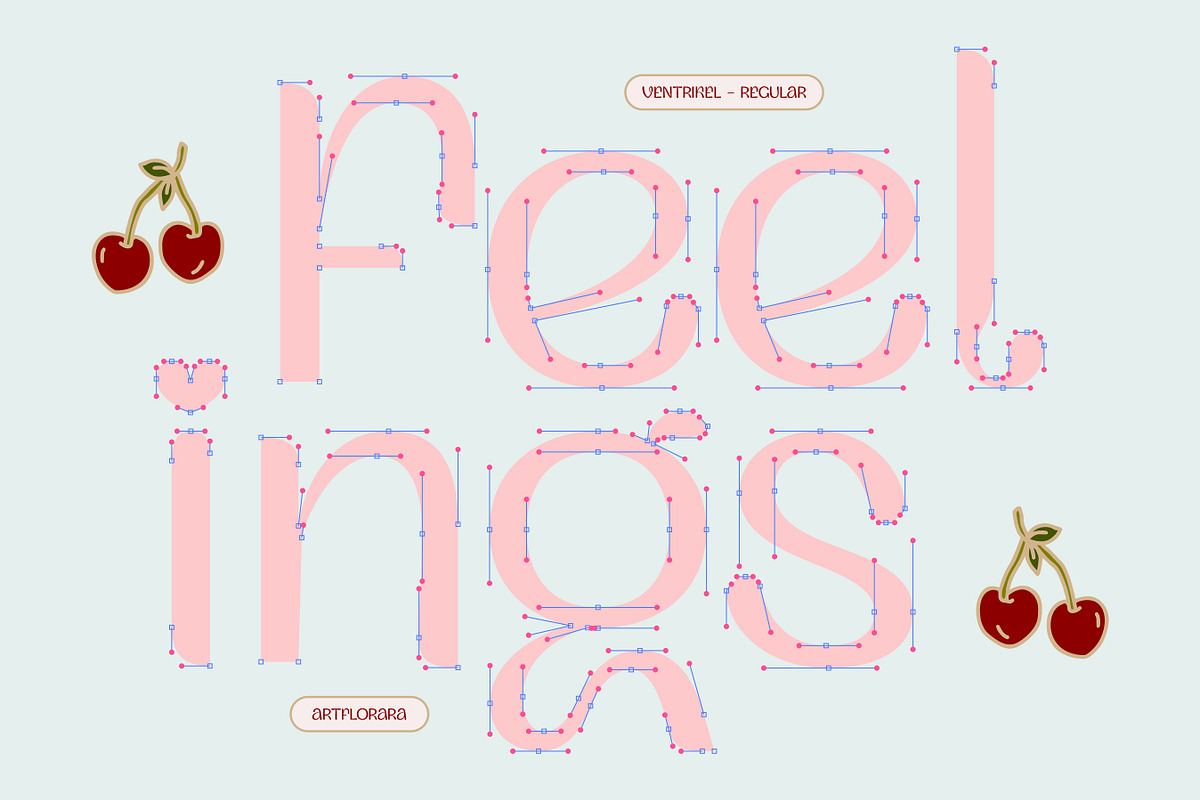 VENTRIKEL Display Variable Font, a Sans Serif Font by Artflorara (Photo 14 of 21)