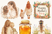 Boho Mothers Day Clipart Bundle, a Person Illustration by BusyDaydesign (Thumbnail 4 of 8)
