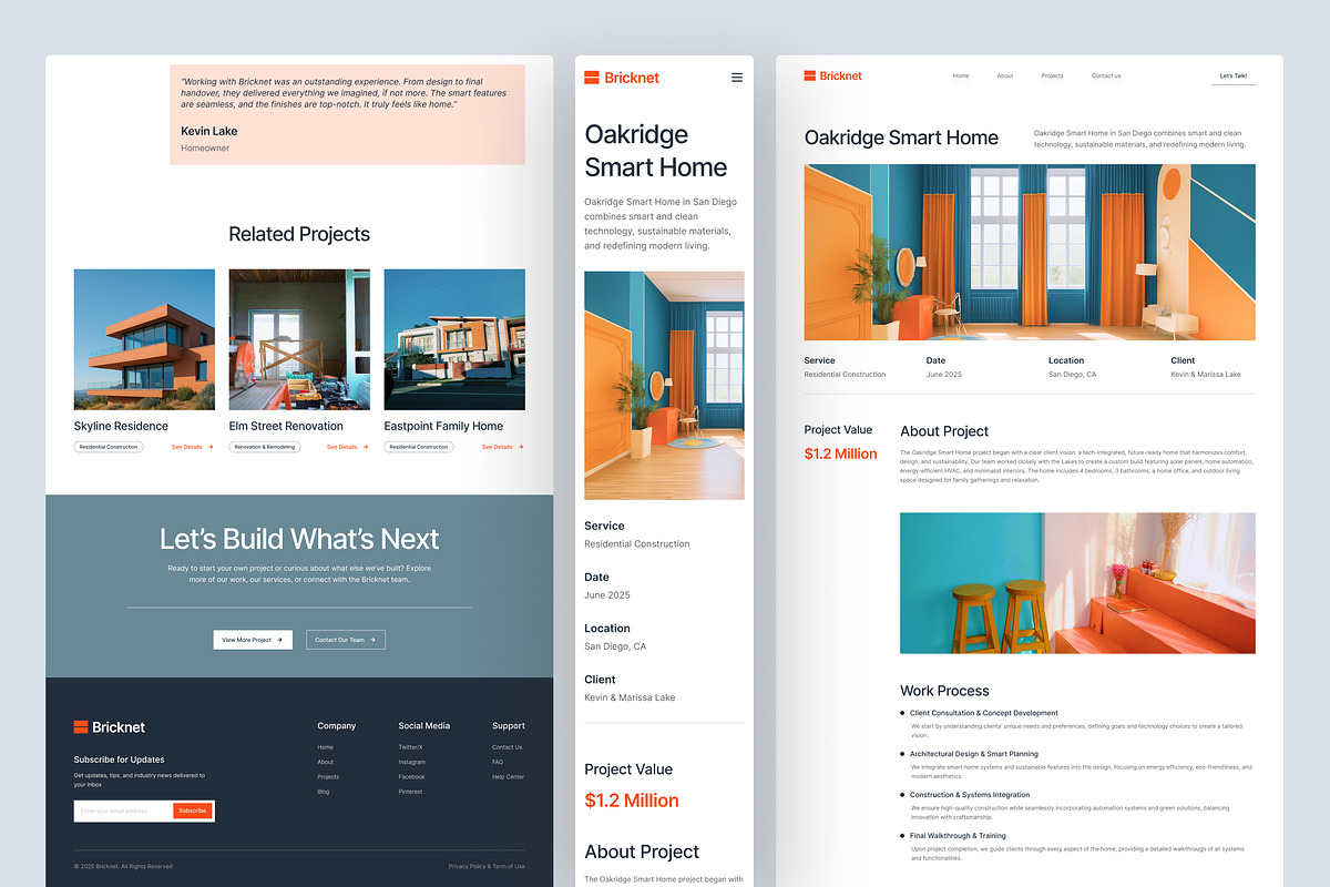 Construction Website UI Figma, an UI Kit Template by peterdraw (Photo 5 of 7)