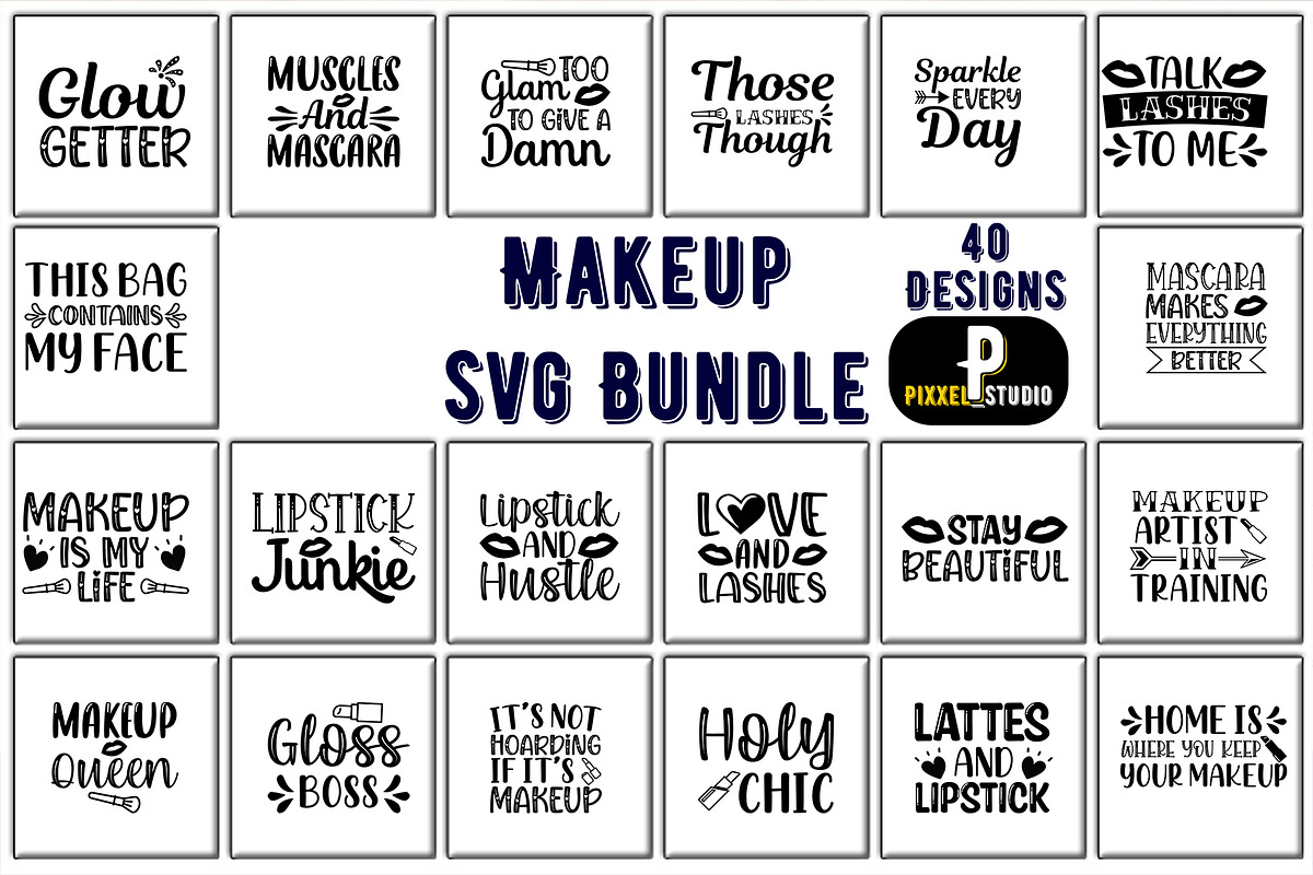 Makeup Svg Bundle, an Illustration by Pixxel_Studio (Photo 1 of 3)