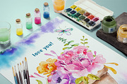 Watercolor floral collection, an Illustration by JaneLane (Thumbnail 3 of 3)