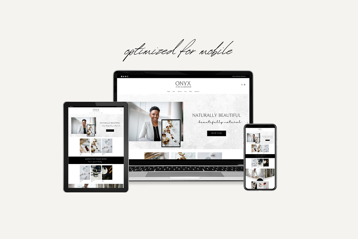Shopify Theme | Onyx + Alabaster, a Templates & Theme by Easy Website Themes (Photo 5 of 7)