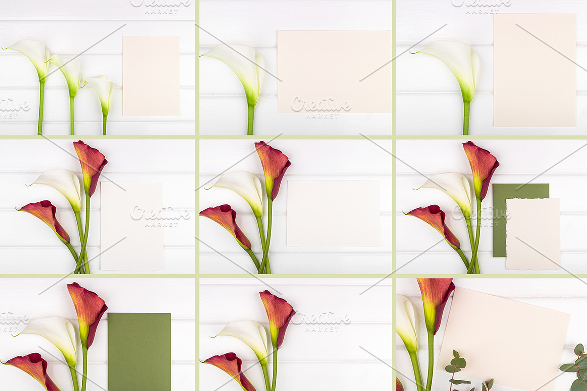 Set Mockups. FLOWERS, a Print Template by Mockups4you (Photo 4 of 6)