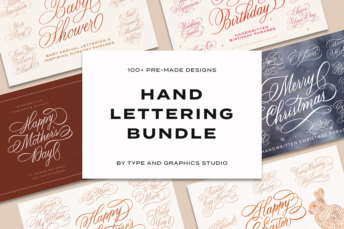 Hand Lettering Bundle, an Object Graphic by Type and Graphics Studio (Photo 1 of 44)