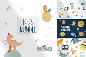 Cute Bundle. Map creator, space dino