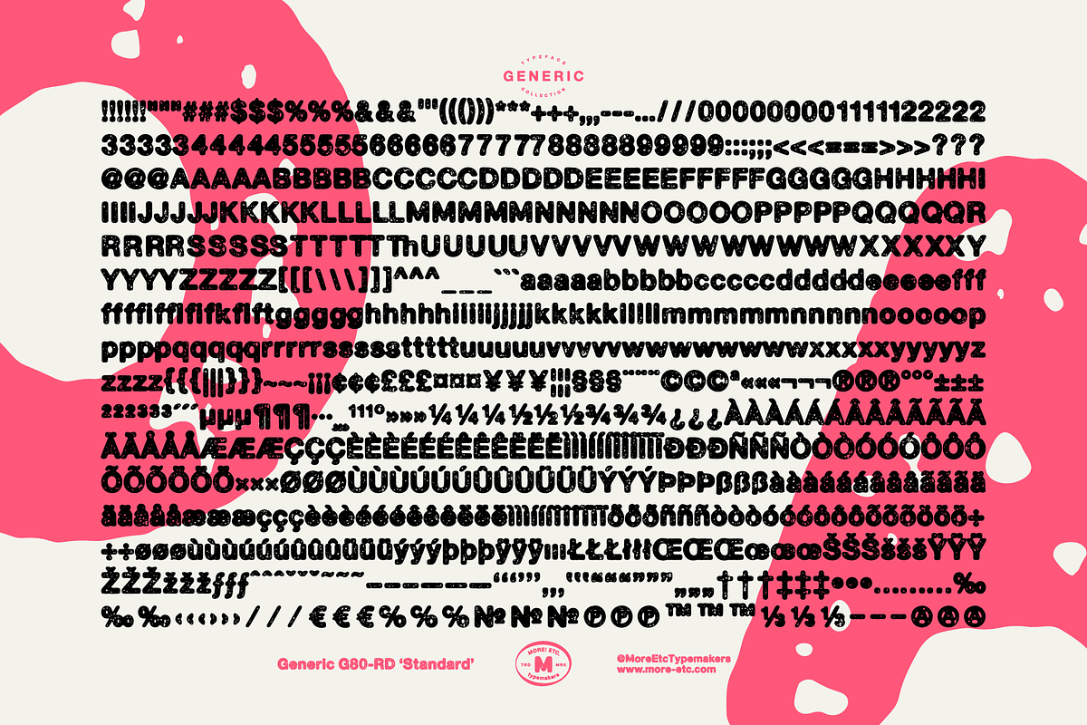 Generic G90-RD 'Swollen', a Sans Serif Font by More Etc. Studios (Photo 7 of 8)