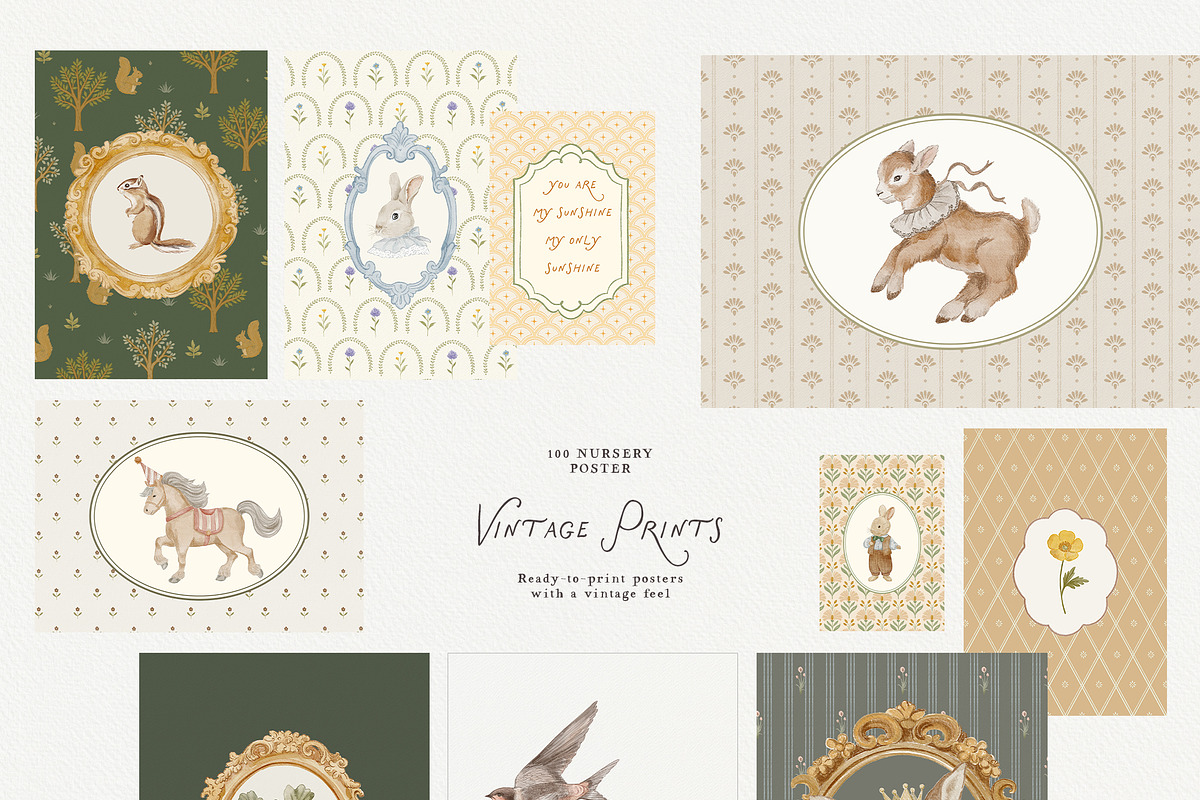 The Gentle Storybook Vintage Prints, a Background Graphic by Muse Artist (Photo 25 of 26)