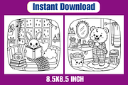 Cottage Hygge Coloring Pages, an Animal Illustration by Coco Bloom (Thumbnail 3 of 3)