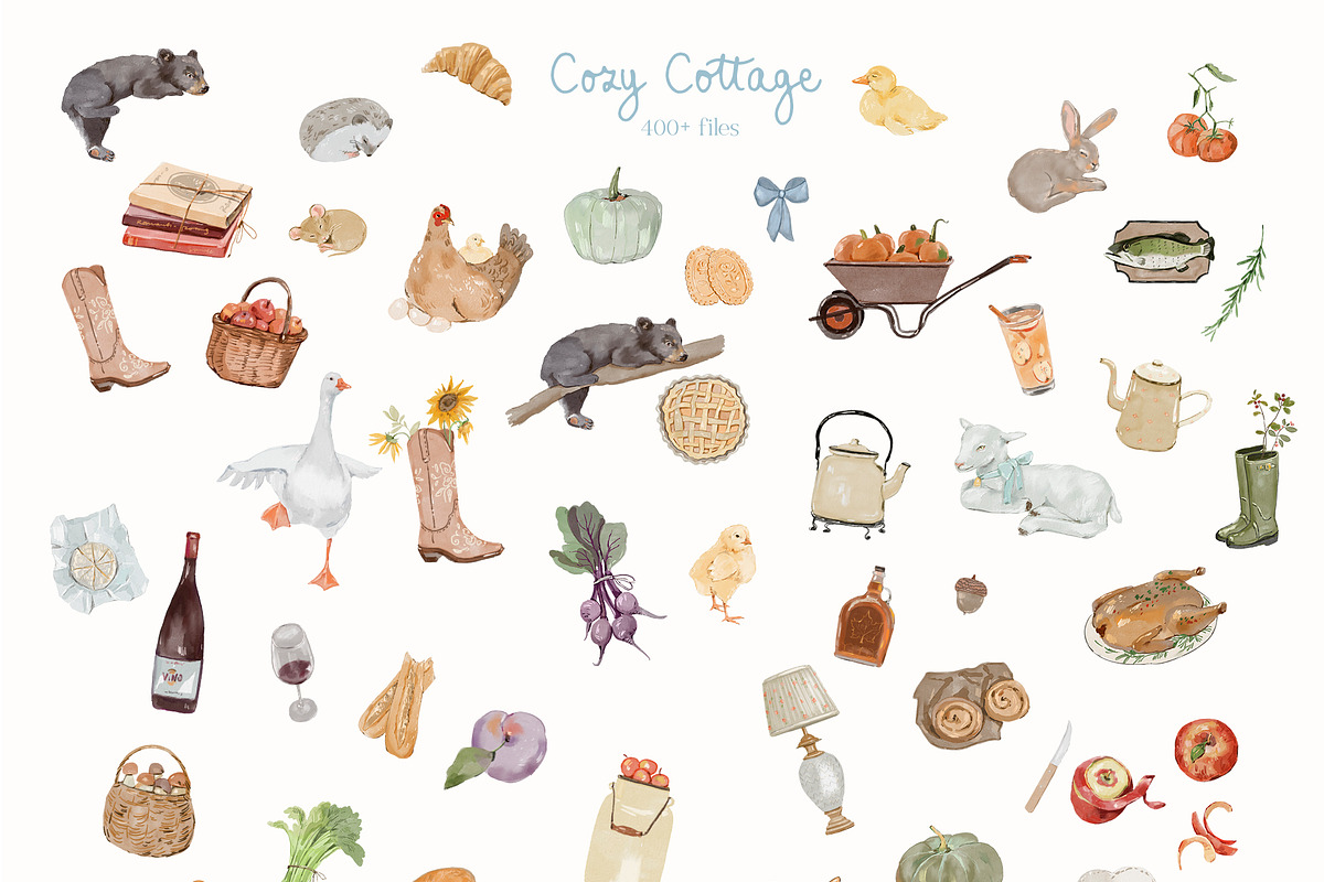 Cottagecore Clipart, Frames, Prints, a Decorative Illustration by whiteheartdesign (Photo 2 of 34)