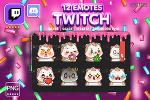 12 Hedgehog Twitch Emotes Pack