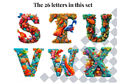 Under The Sea Alphabet Letters, a Decorative Illustration by Creative Art By SamM (Thumbnail 6 of 10)
