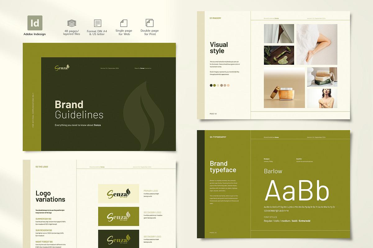SENZA Brand Guidelines, a Brochure Template by Imagination Area (Photo 1 of 14)