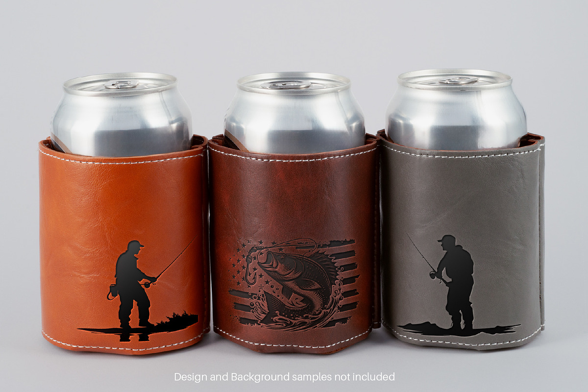Leather Etched Can Coolder Mockup, a Cups & Container Mockup by MockupsBox (Photo 5 of 6)