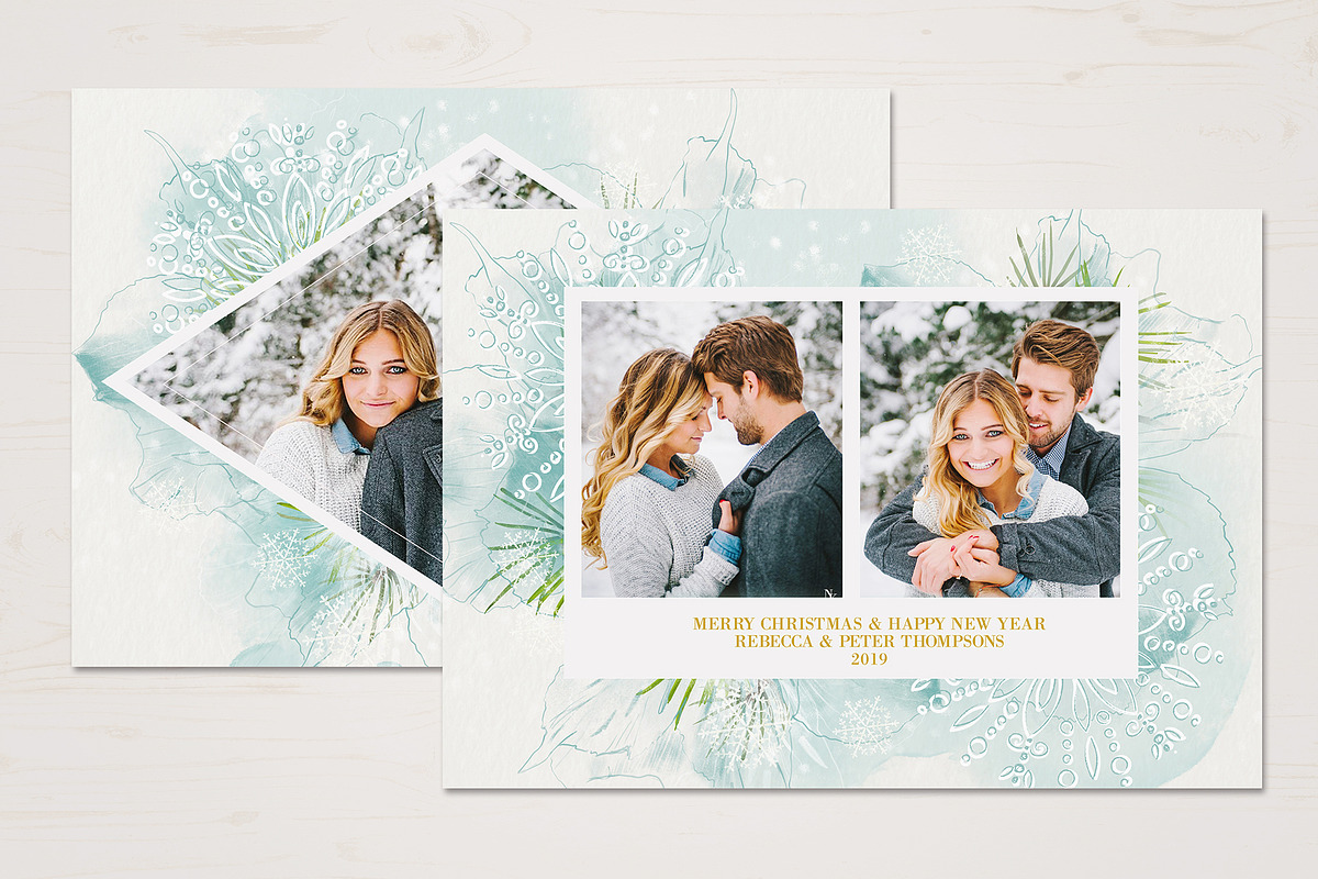 Christmas Card Template, an Invitation Template by TheSeventhDesire (Photo 2 of 2)