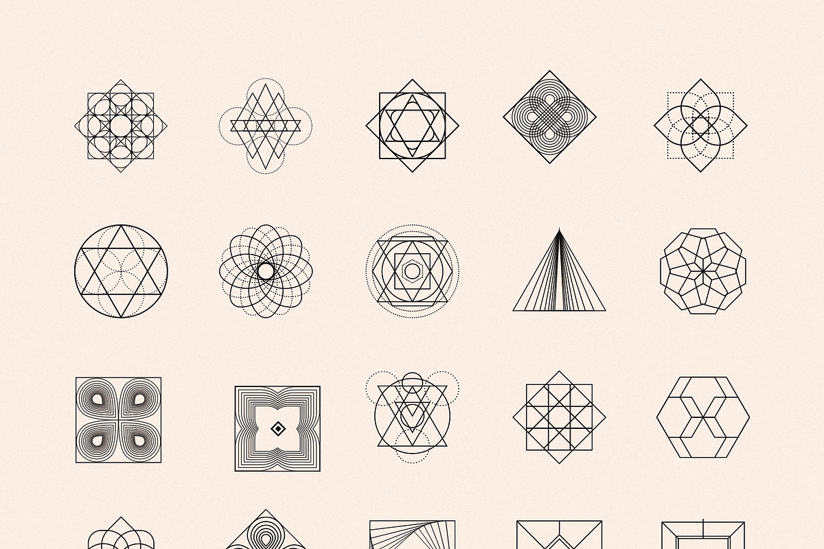 Forms, shapes vector logo elements, an Object Graphic by Olya Creative (Photo 11 of 16)