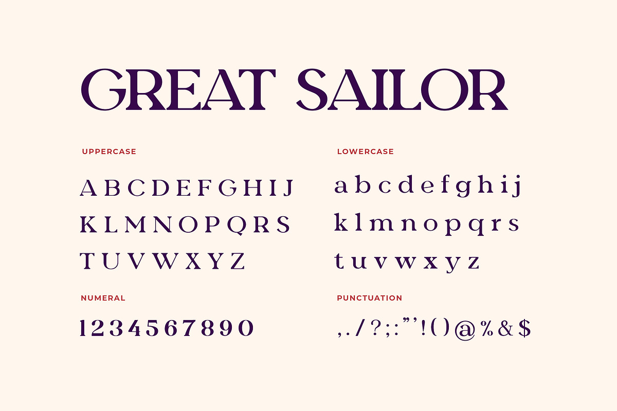 Great Sailor Serif Display Font, a Serif Font by UICreative (Photo 5 of 5)