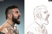 Photoshop Sketch Action preview 2