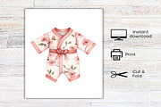 Watercolor Baby Clothes Clipart, an Illustration by Canvas Craft (Thumbnail 7 of 8)