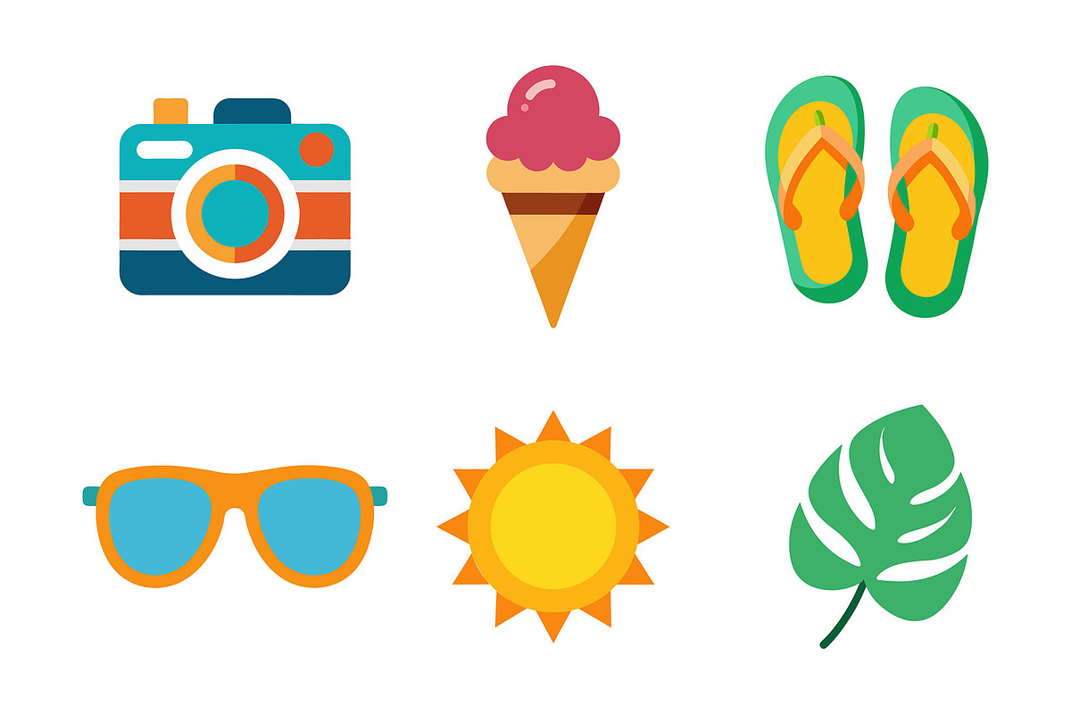 Summer Sale Travel Icons, an Illustration by smrony (Photo 1 of 6)