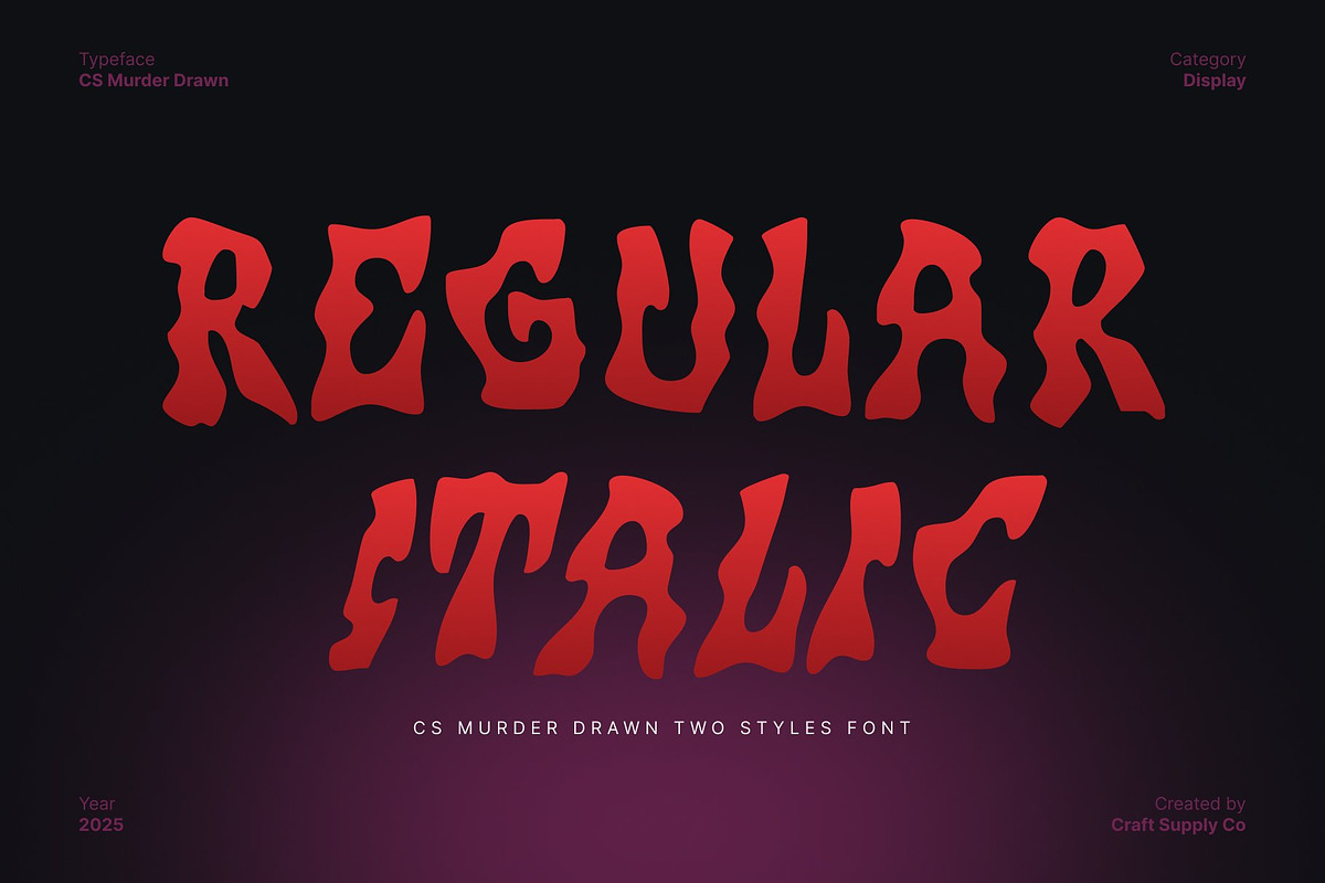 CS Murder Drawn, a Blackletter Font by Craft Supply Co. (Photo 3 of 8)