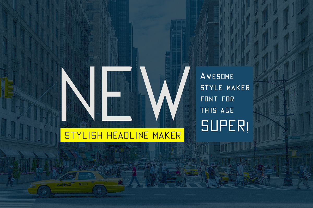 AV-CORNER Tall Display Font preview 3