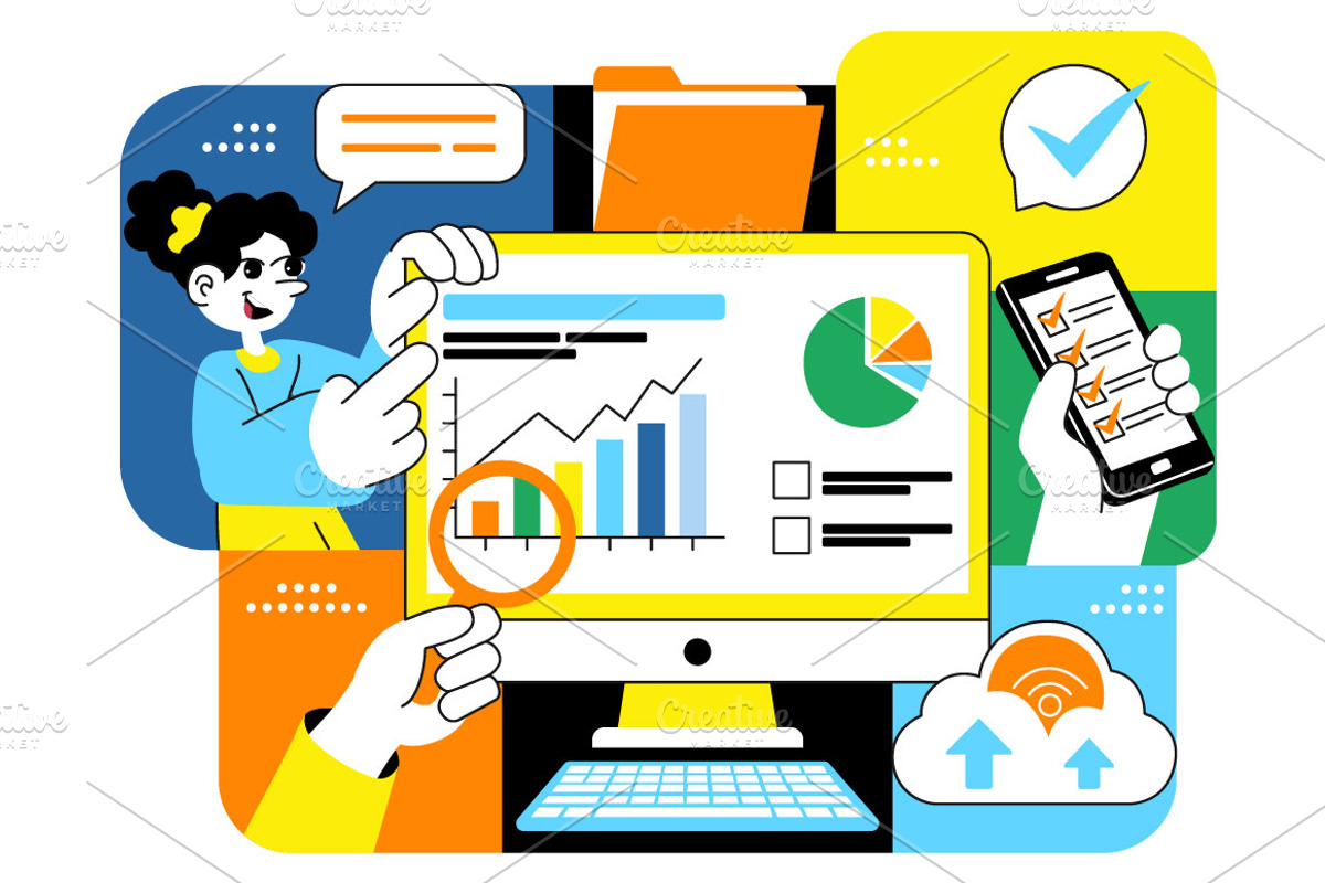 10 Remote Team Collaboration, a Technology Illustration by denayunebgt (Photo 4 of 4)