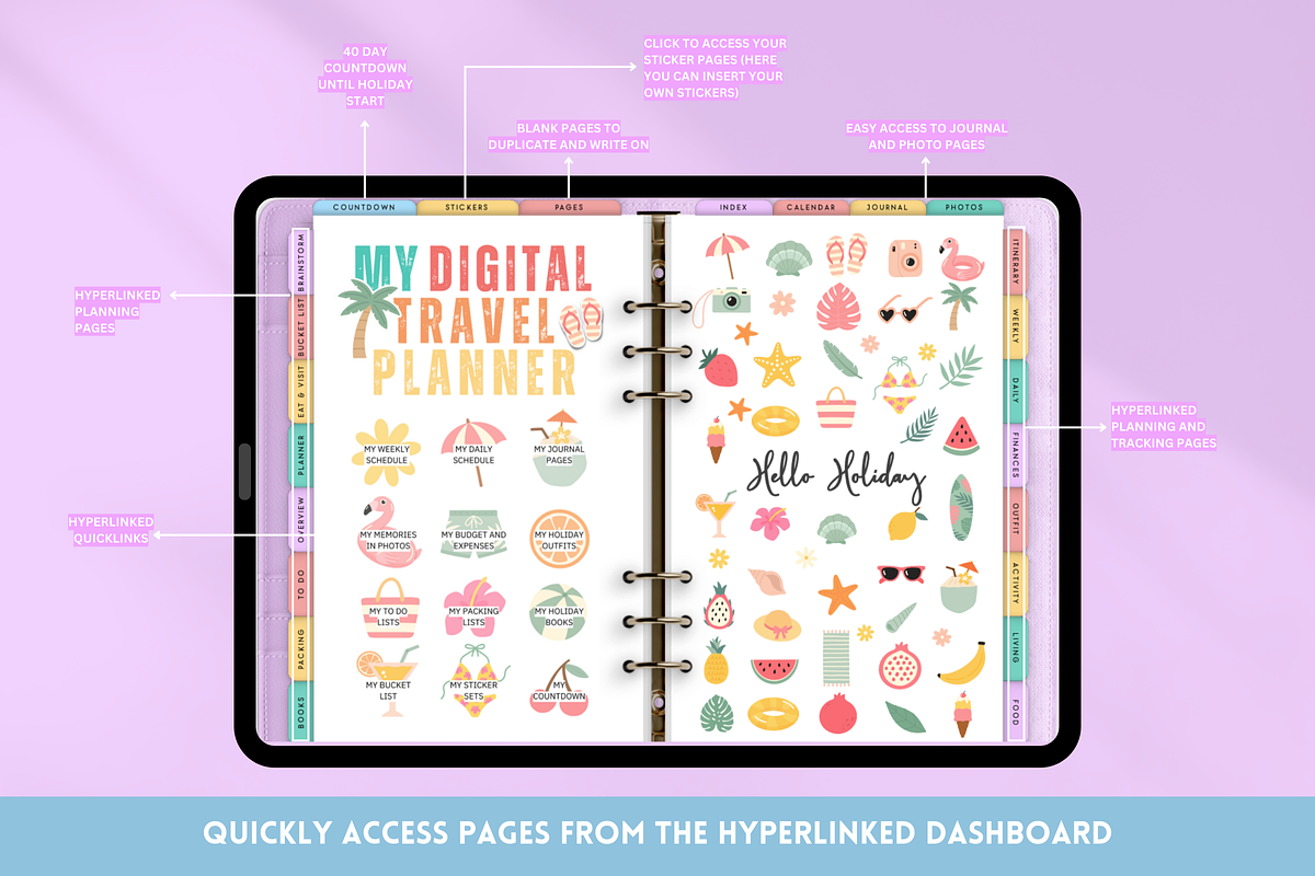 Fun Digital Travel Planner, a Templates & Theme by SunshineStudioBoutique (Photo 2 of 8)