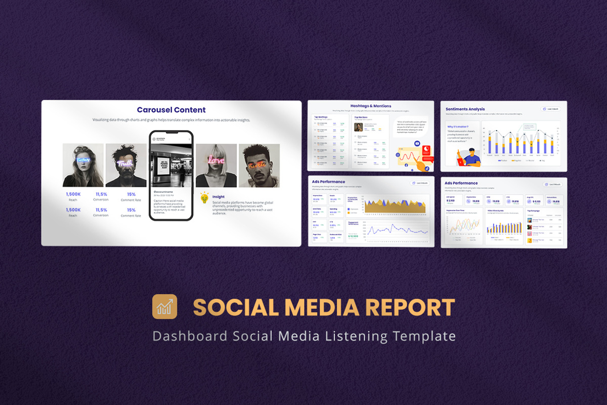 Social Media Report Powerpoint, a Presentation Template by UX Dummy (Photo 2 of 2)