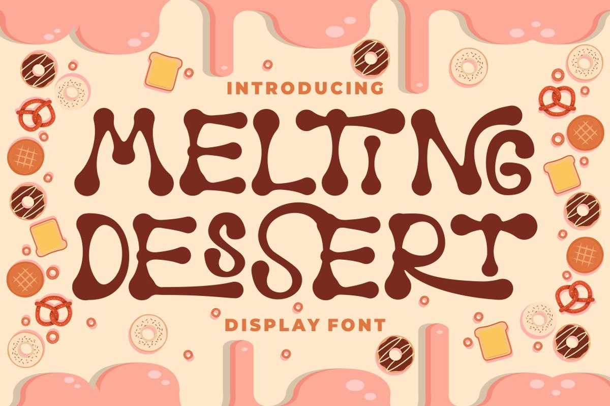 Melting Dessert - Display Font, a Script Font by PutraCetol Studio (Photo 1 of 11)