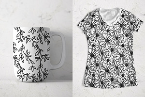 15 Floral Line Patterns