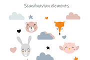Scandinavian kids clipart PNG, an Animal Illustration by SleptArt (Thumbnail 4 of 6)